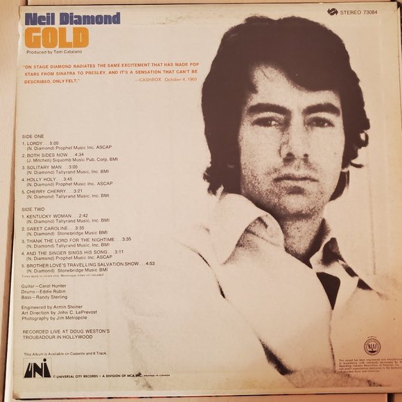 Neil Diamond Gold - Sweet Caroline - Vinyl Record - Picture 2 of 2